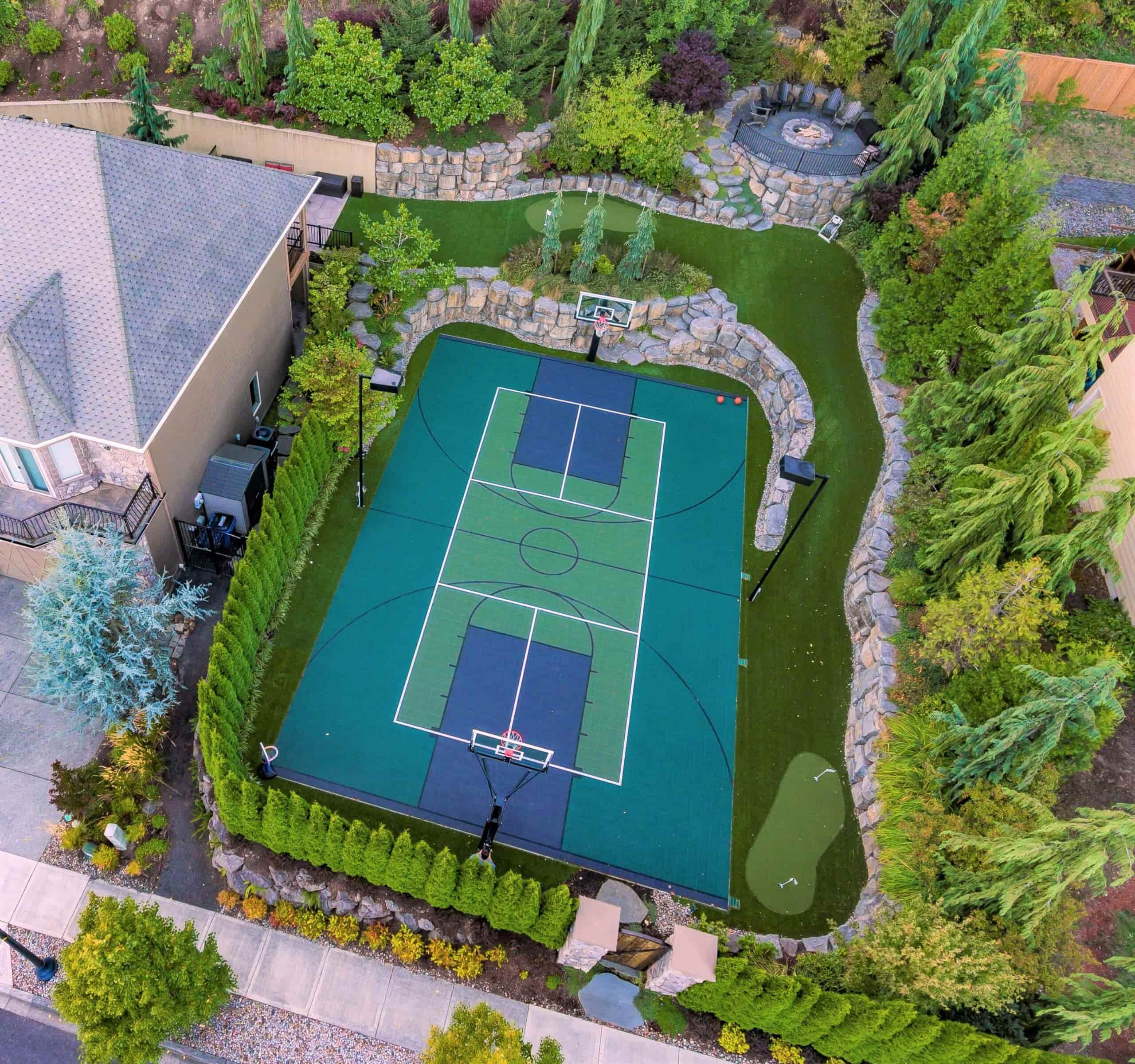 Backyard Badminton Court - Landscaping Network