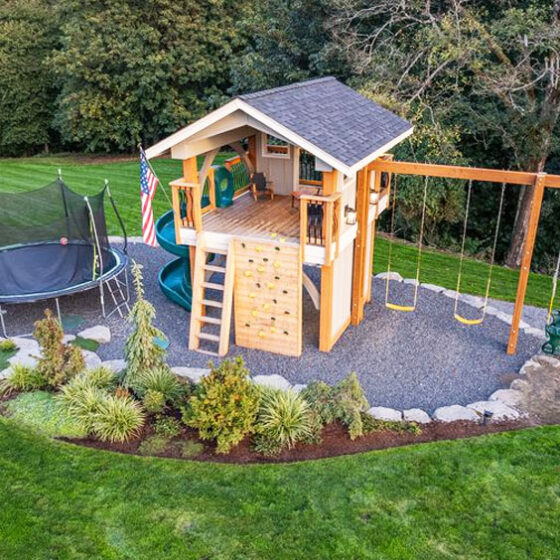 Residential playground Vancouver WA backyard