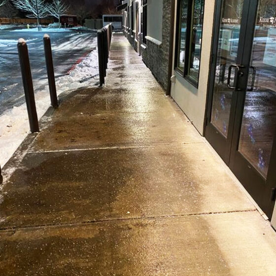 Sidewalk ice melt mitigation in Vancouver, WA