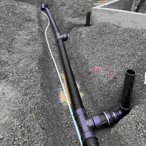 Stormwater piping plumbing drainage system installation in Vancouver WA