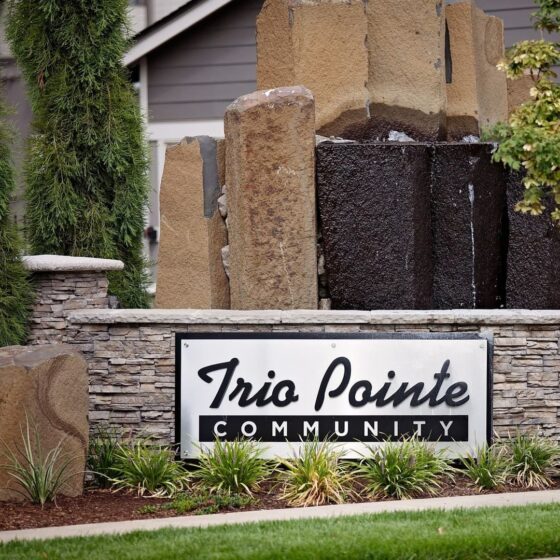 Apartment Condo Sign Fountain basalt camas wa
