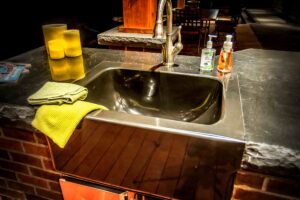 Basalt countertops and sink in Vancouver, WA