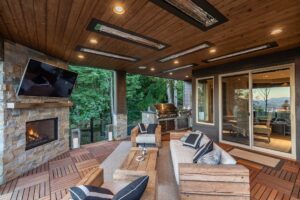 Covered deck area remodel in Vancouver, WA