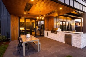 Outdoor kitchen covered area lighting in Vancouver, WA