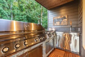 Outdoor kitchen grill kegerator in Vancouver, WA