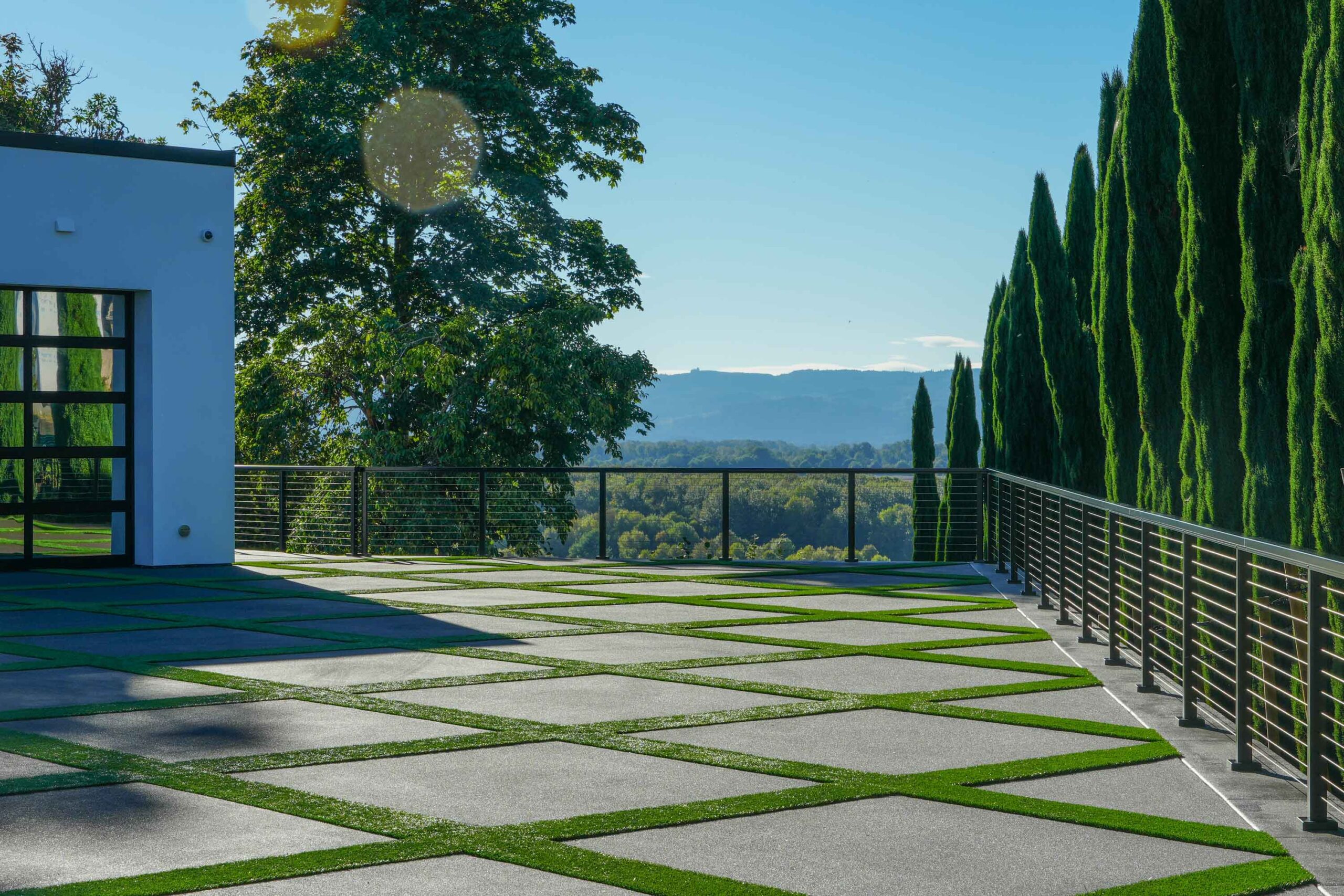 Artificial turf interlay driveway paving in Vancouver, WA